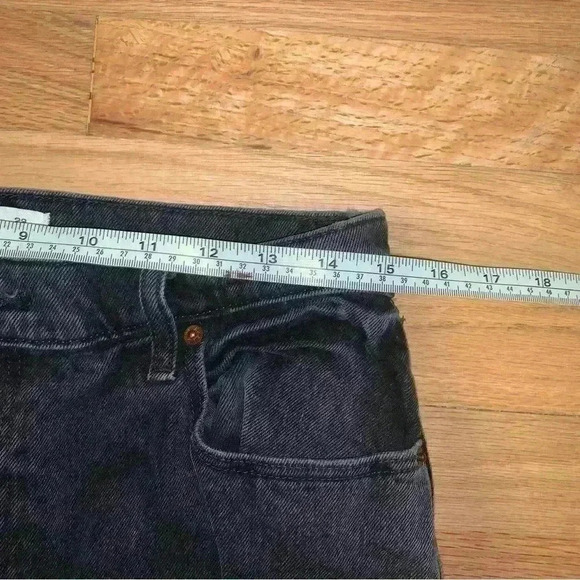 Abercrombie and Fitch 70s Ultra High Rise Vintage Flare Jeans Raw Hem Sz 8/29 L - Picture 9 of 11